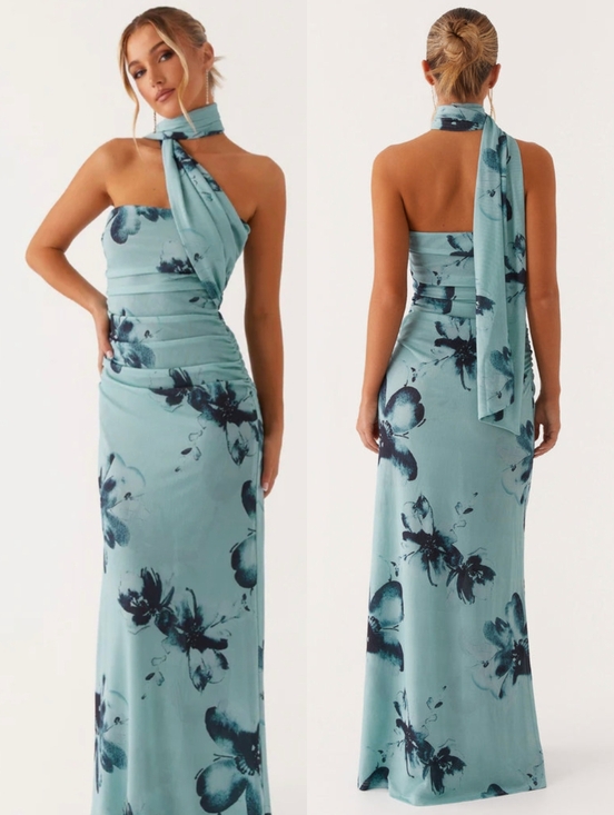 Peppermayo Dresses & Skirts - PepperMayo Songbird Maxi Dress Blue Black Floral